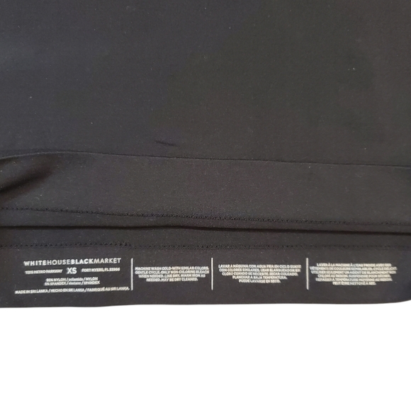 White House Black Market Tank Top V Neck Nylon Stretch Black Size XSmall - Picture 5 of 6